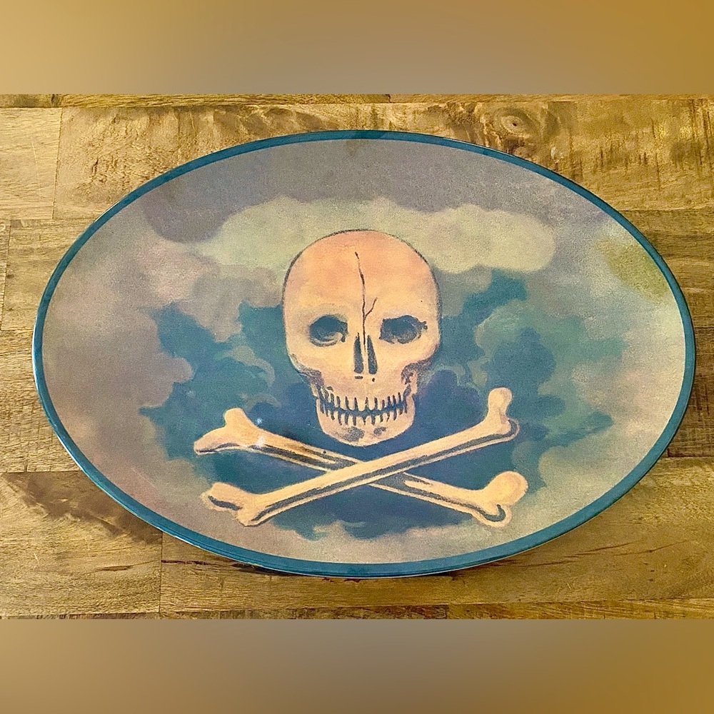 John Derian Target Threshold Skull Melamine Serving Tray Dish Platter Halloween